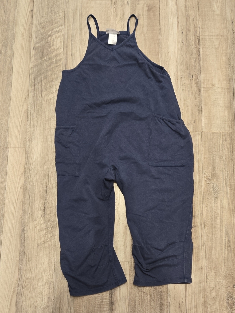 Girls Navy Sleeveless Jumpsuit Overalls